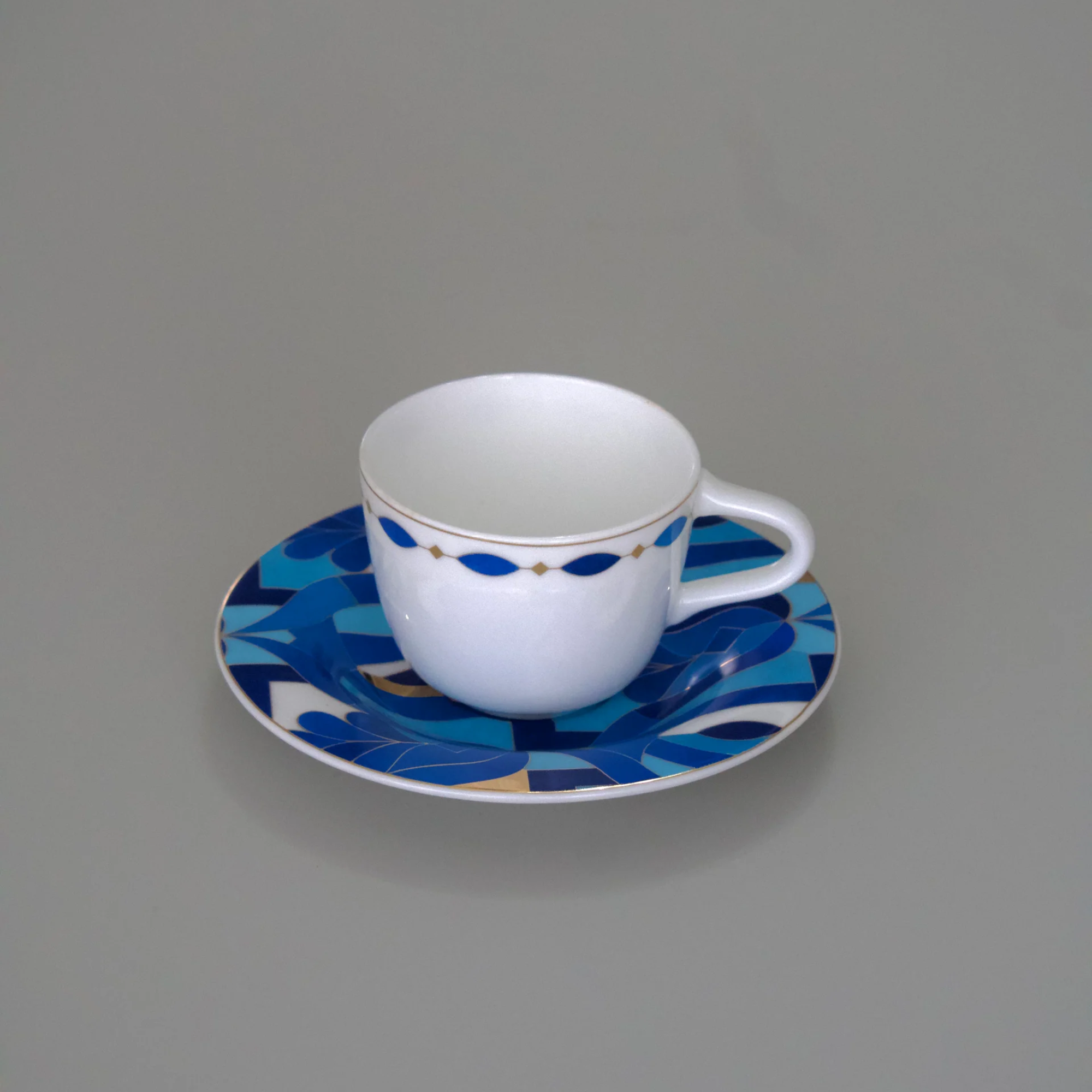 KARACA FINE PEARL AZUR 12 PIECE COFFEE SET FOR 6 PEOPLE