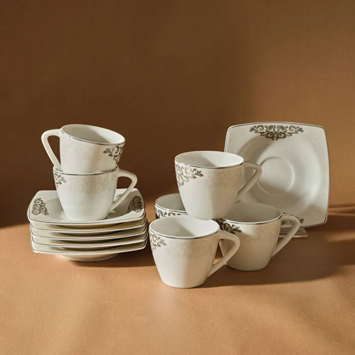 KARACA NAZENDE 12-PIECE COFFEE SET FOR 6 PEOPLE