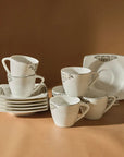 KARACA NAZENDE 12-PIECE COFFEE SET FOR 6 PEOPLE