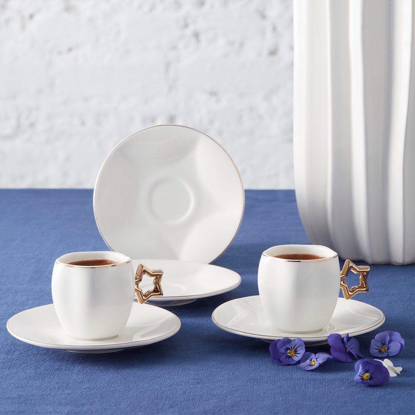 KARACA STAR COFFEE SET 90ML 12 PIECES 6 PEOPLE