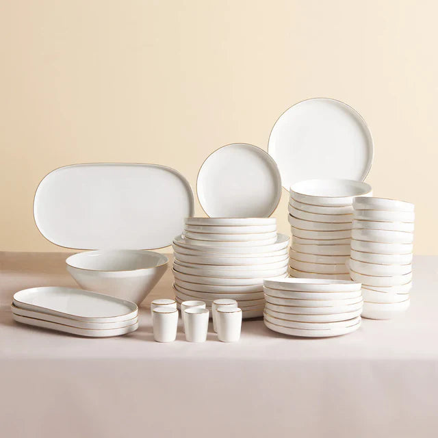 KARACA SERVICE DE TABLE SATURN GOLD 59 PIECES 12 PERSONNES