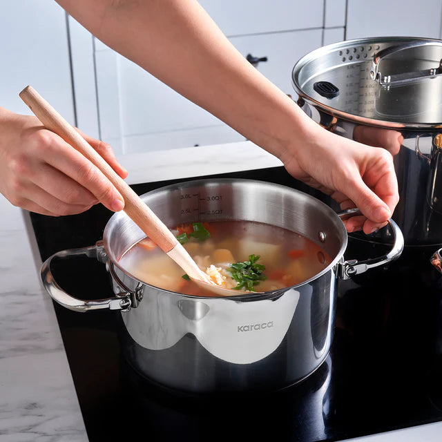 Batterie de cuisine en acier et récipient de stockage, 13 pièce Batterie de cuisine en acier et récipient de stockage, 13 pièce