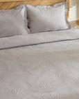 KARACA ENSEMBLE DE COUVRE LIT LEAF GRIS 230X240CM