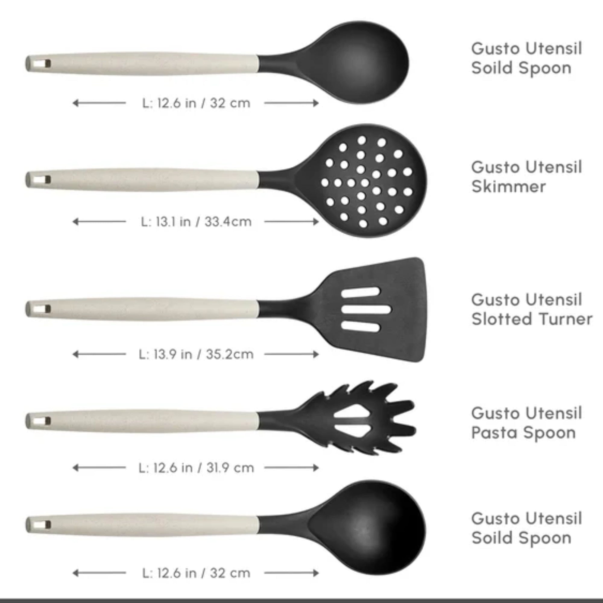 KARACA SET D'USTENSILES GUSTO CREME | 12 PIECES