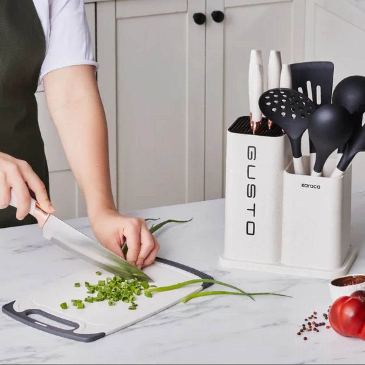 KARACA SET D'USTENSILES GUSTO CREME | 12 PIECES