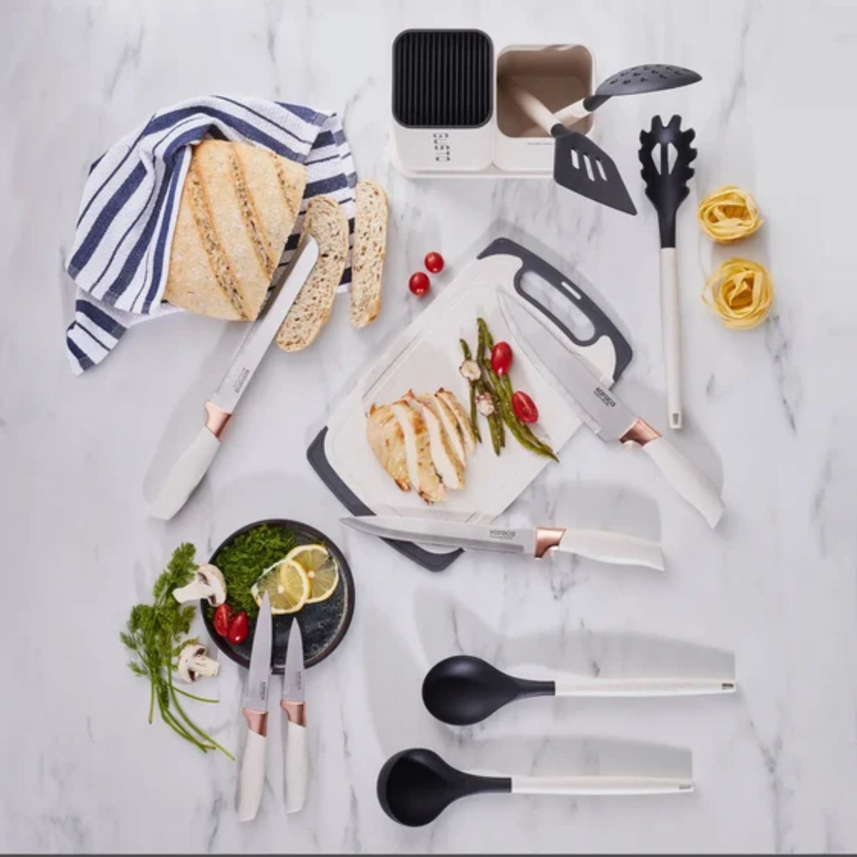 KARACA SET D'USTENSILES GUSTO CREME | 12 PIECES