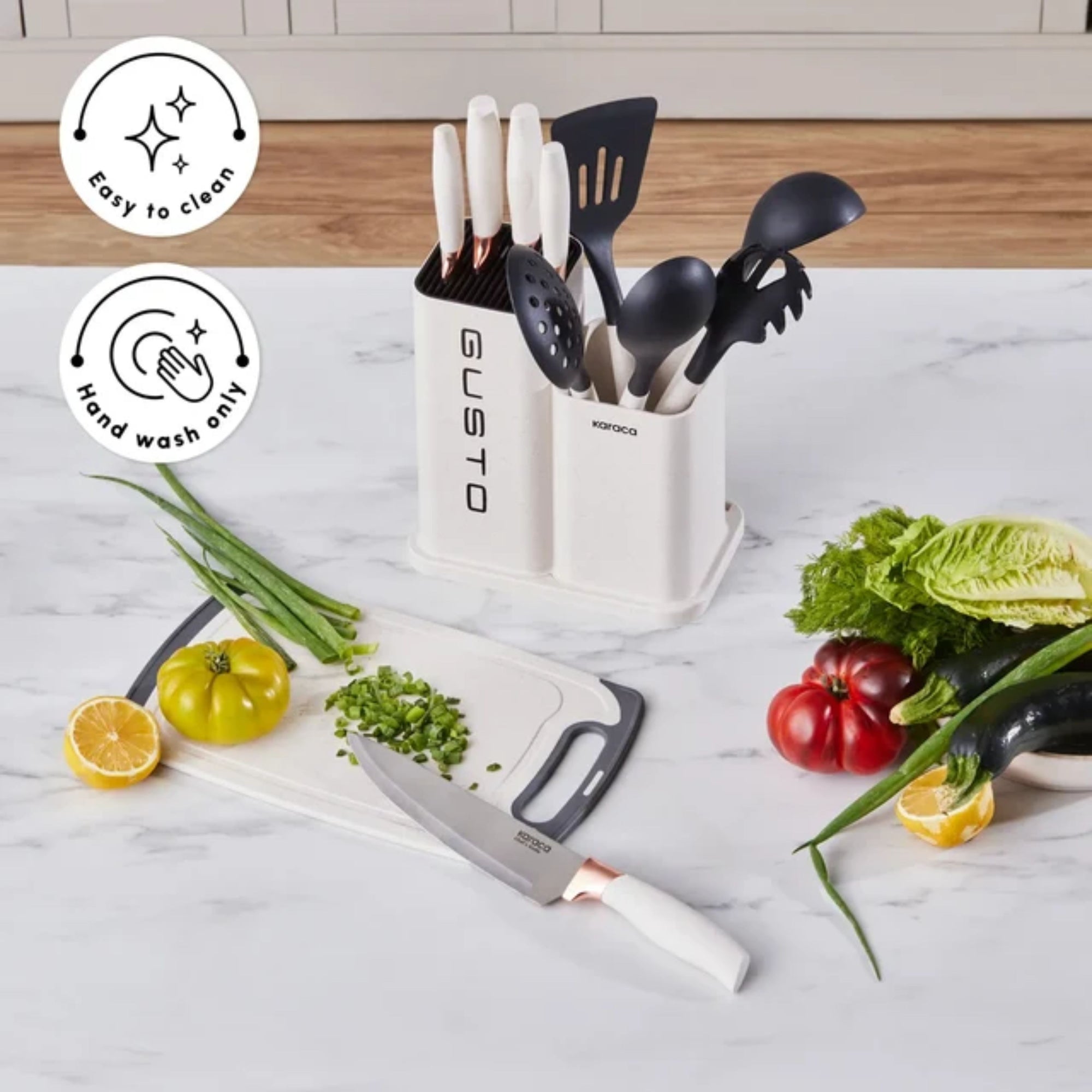 KARACA SET D'USTENSILES GUSTO CREME | 12 PIECES