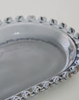 KARACA PLAT OVALE EN VERRE GLORY ANTHRACITE 25CM