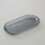 KARACA PLAT OVALE EN VERRE GLORY ANTHRACITE 25CM