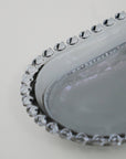 KARACA PLAT OVALE EN VERRE GLORY ANTHRACITE 25CM