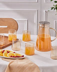 KARACA SERENE AMBER 7 PIECE GLASS SET