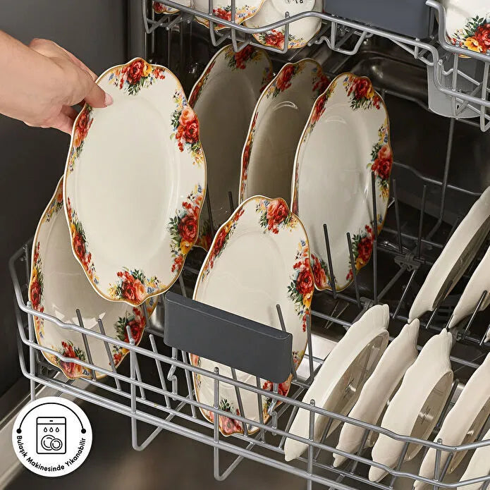 KARACA SERVICE A BRUNCH FOREVER BONE AMAROSE 26PIECES 6PERSONNES