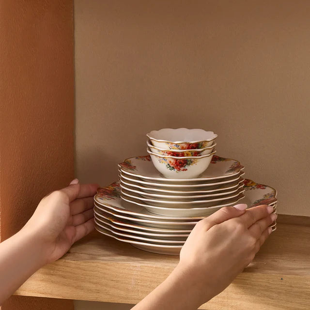 KARACA SERVICE A BRUNCH FOREVER BONE AMAROSE 26PIECES 6PERSONNES