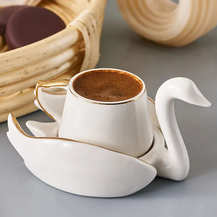 KARACA SERVICE A CAFE SWAN 90ML 12 PIECES 6 PERSONNES