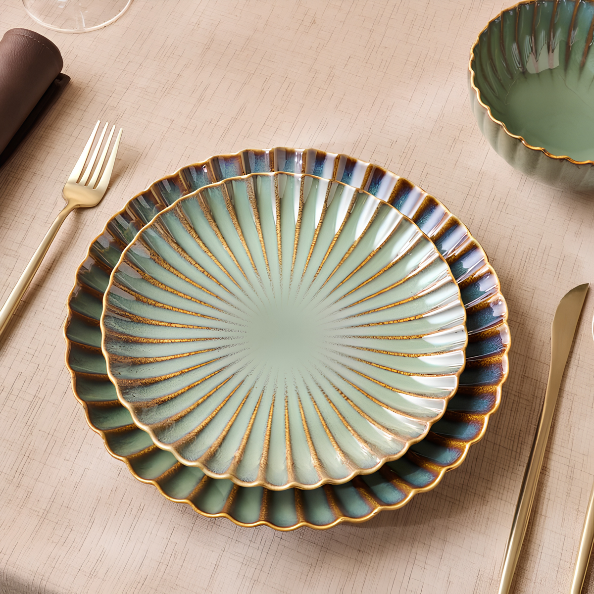 KARACA SERVICE DE TABLE CORA REACTIF | 24 PIECES | 6 PERSONNES
