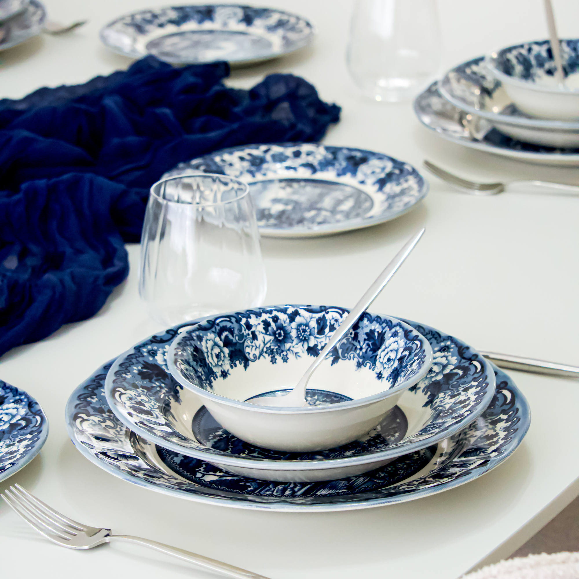 KARACA SERVICE DE TABLE OLD TOWN 24 PIECES 6 PERSONNES