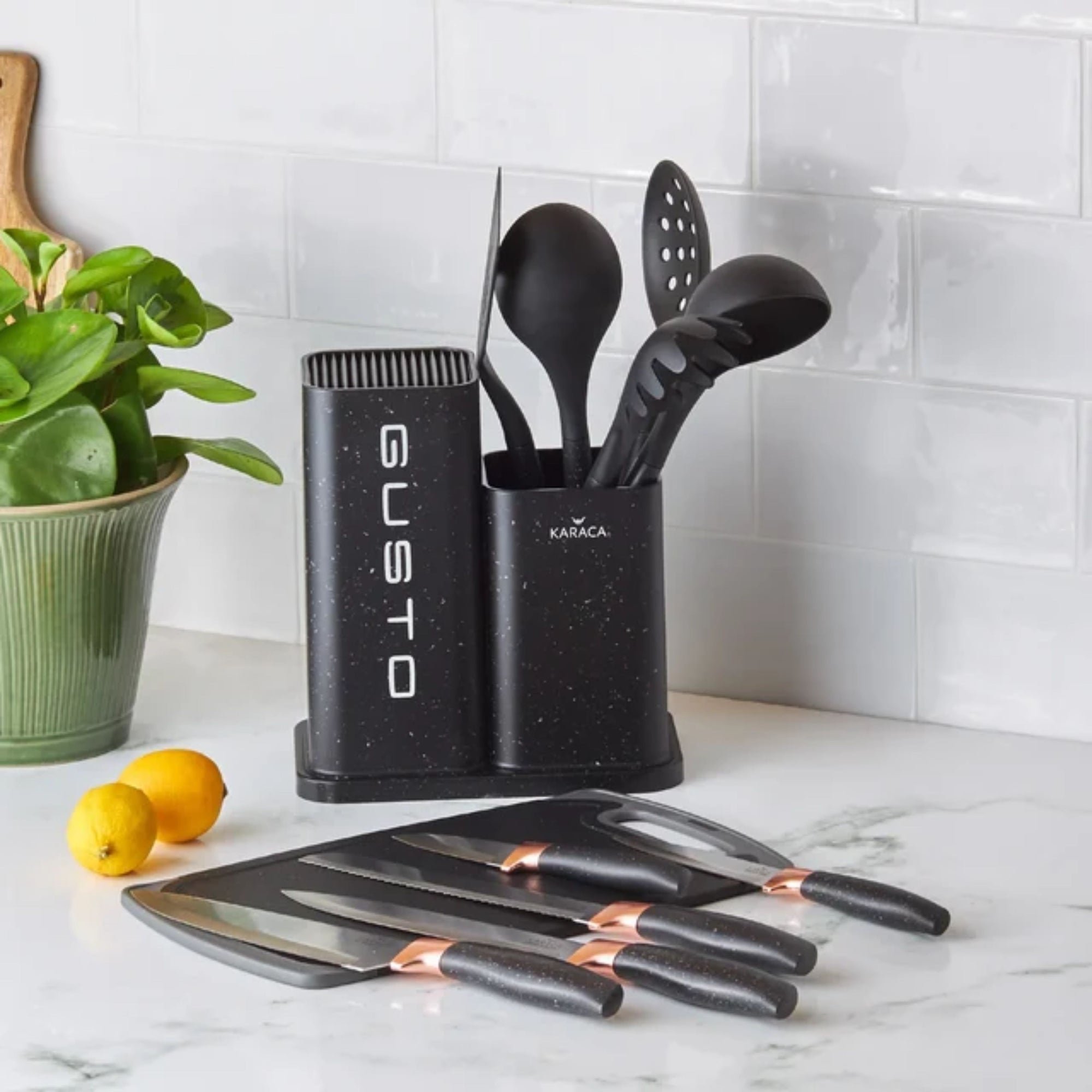 KARACA SET D'USTENSILES GUSTO BLACK | 12 PIECES