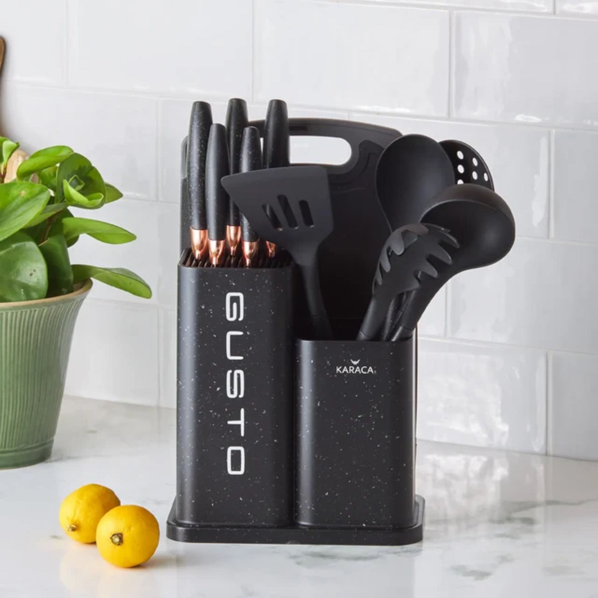 KARACA SET D'USTENSILES GUSTO BLACK | 12 PIECES