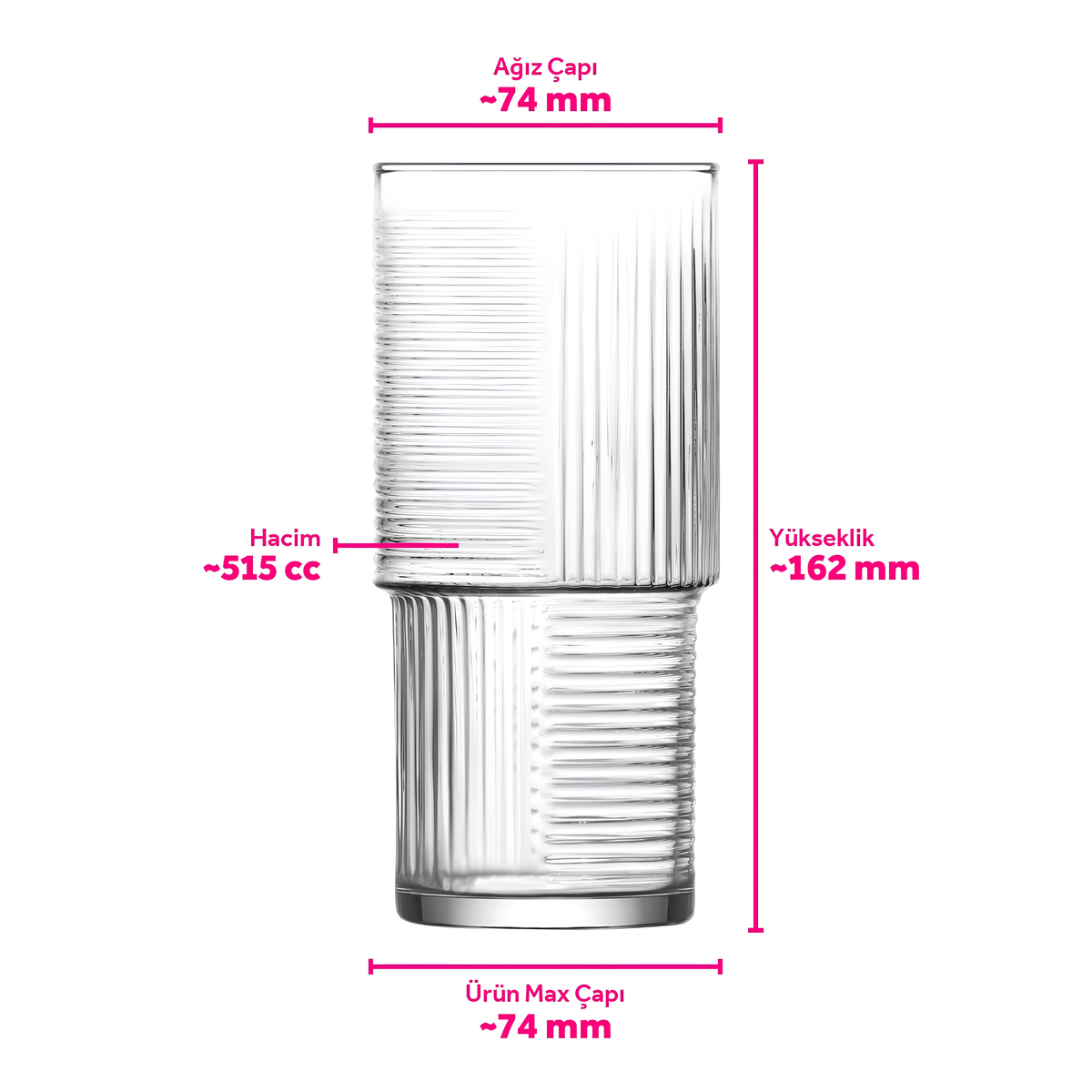 LAV VERRE A BOISSON HELEN | 515ML | 6 PIECES