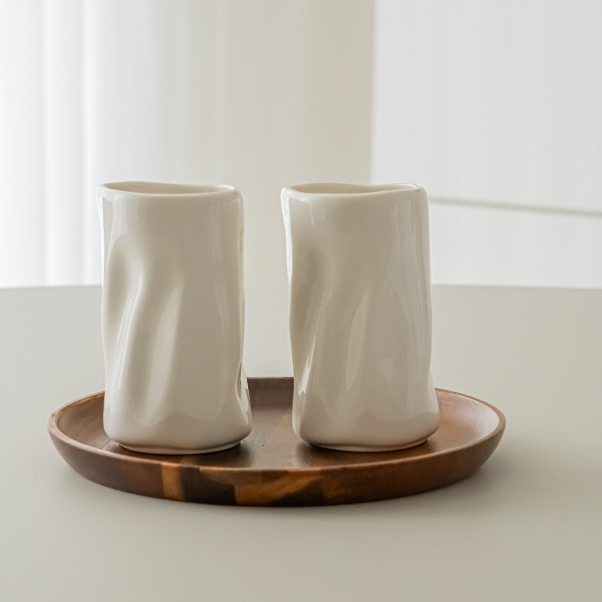 LOT DE 2 MUG LONG WAVE BLANC | 350ML