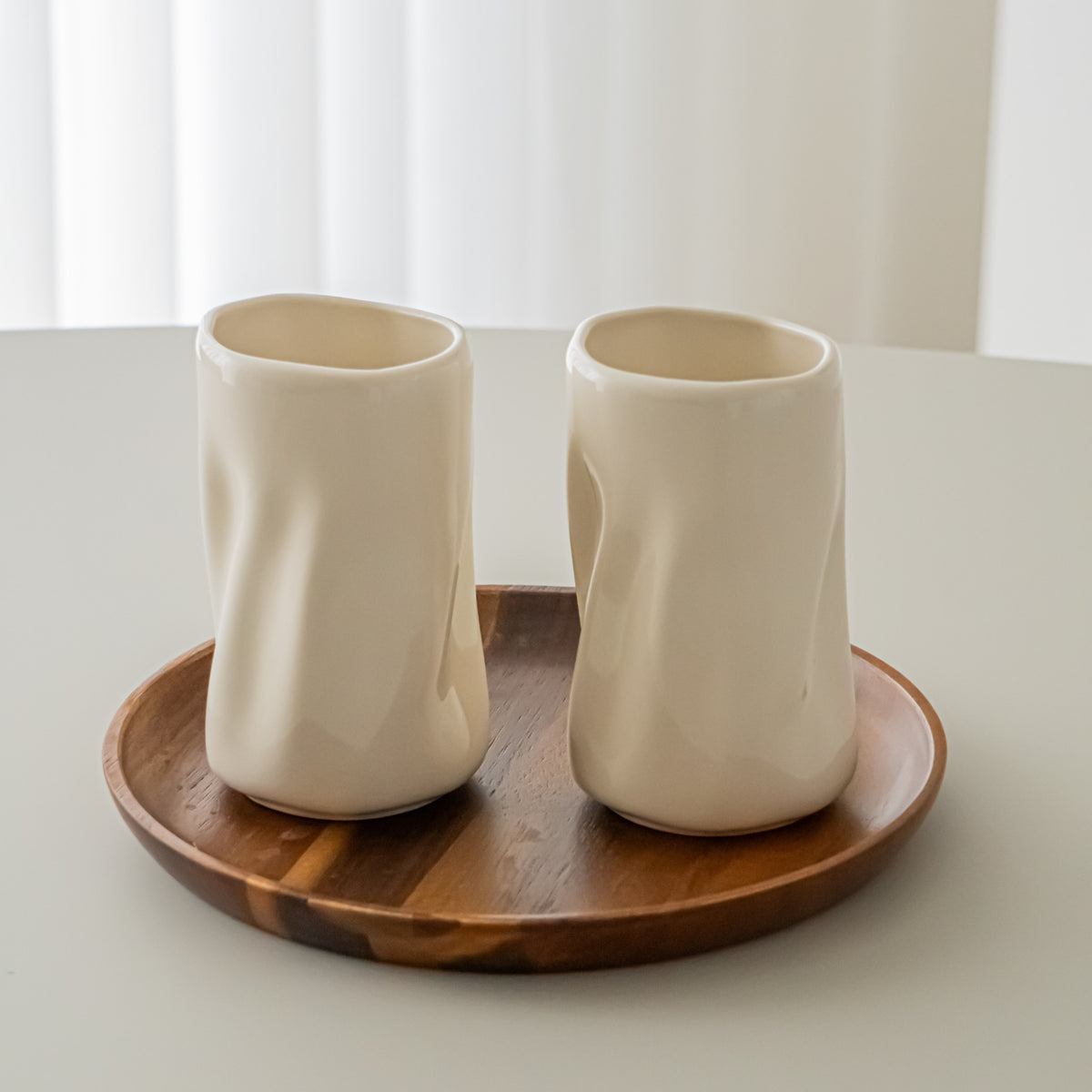 LOT DE 2 MUG LONG WAVE CREME | 350ML