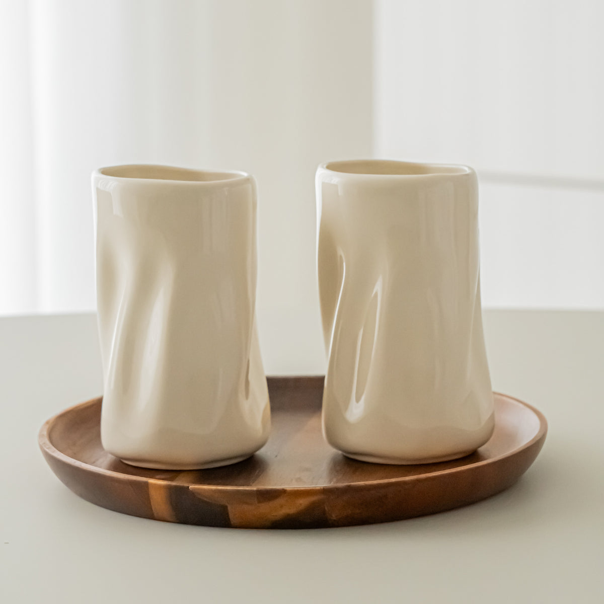LOT DE 2 MUG LONG WAVE CREME | 350ML