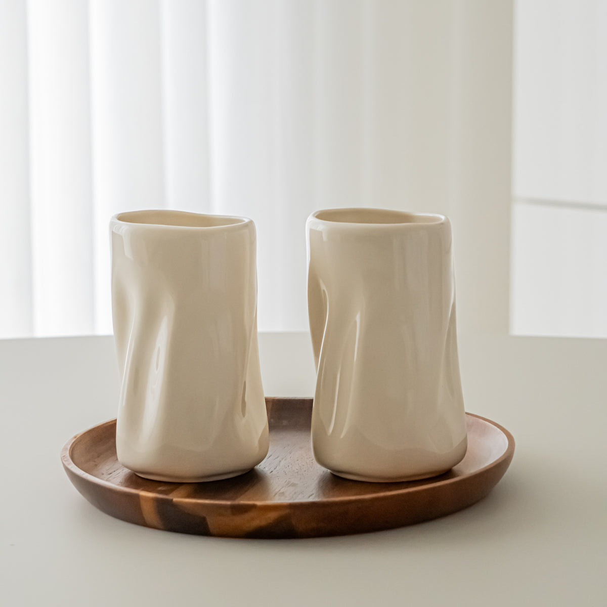 LOT DE 2 MUG LONG WAVE CREME | 350ML