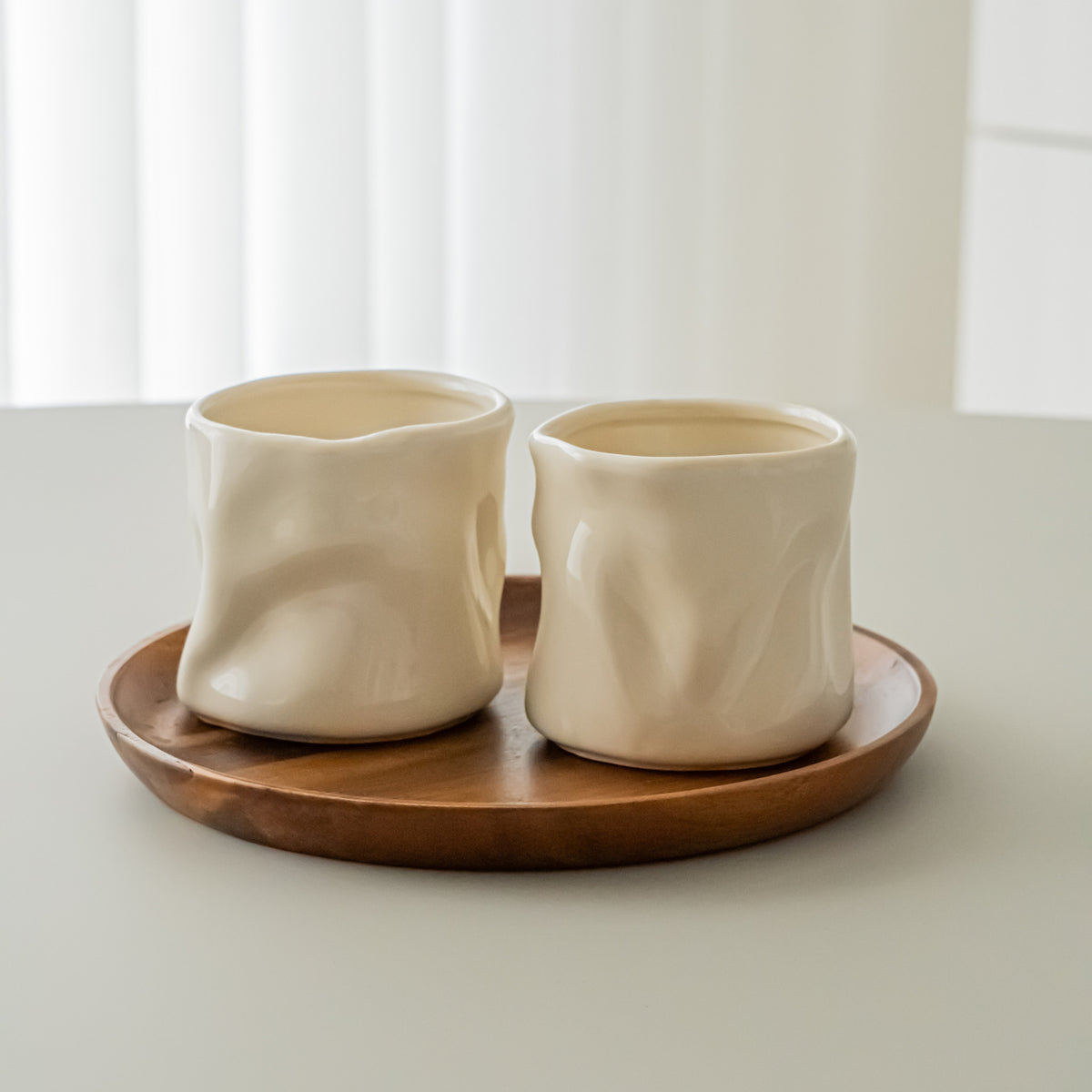 LOT DE 2 MUG WAVE CREME | 350ML