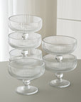 LOT DE 6 COUPELLES A DESSERT STRIPE | 280ML
