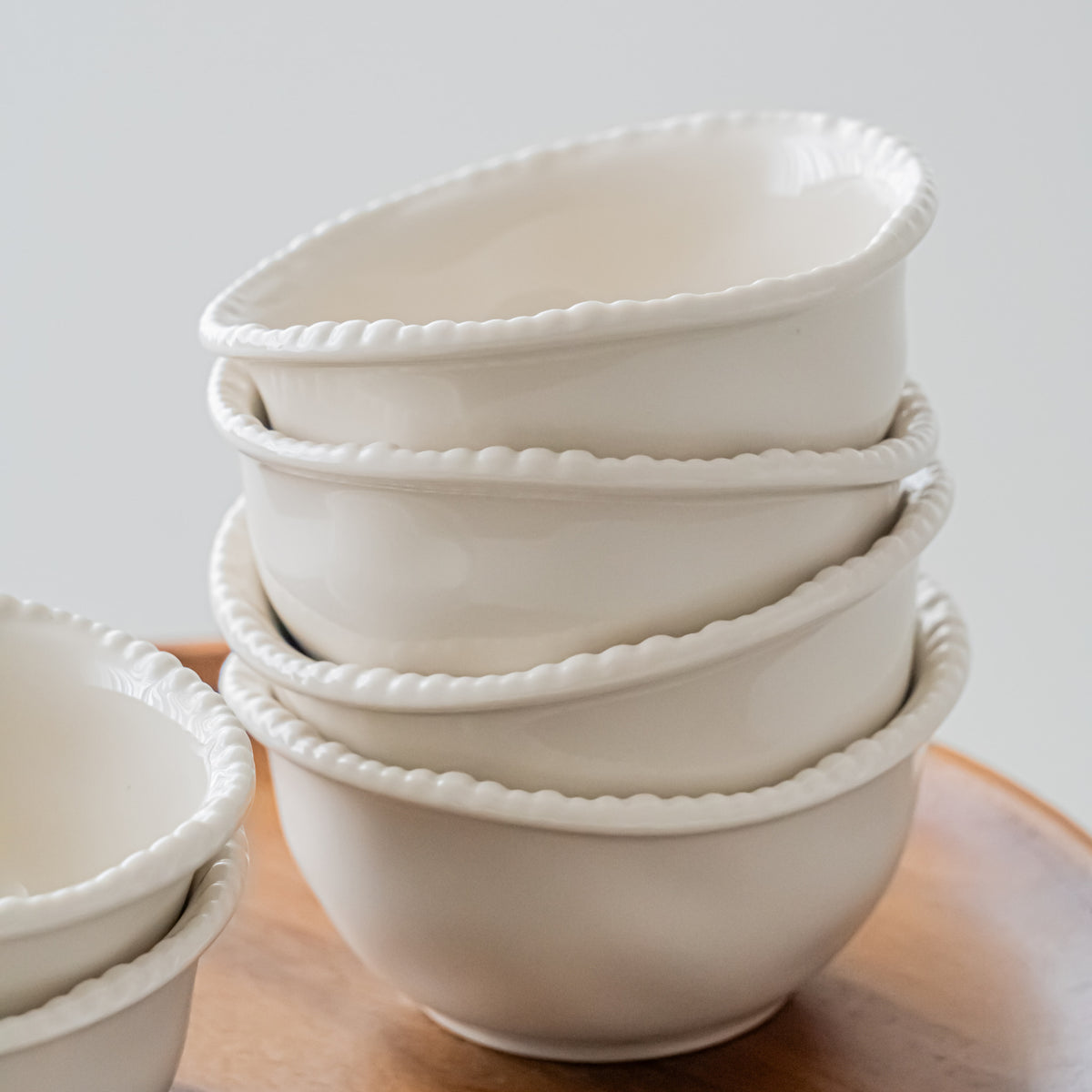 COUPELLES APERITIFS PEARLS CREME | 9CM | 6 PIECES