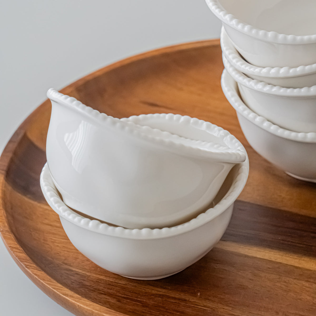 COUPELLES APERITIFS PEARLS BLANC | 9CM | 6 PIECES