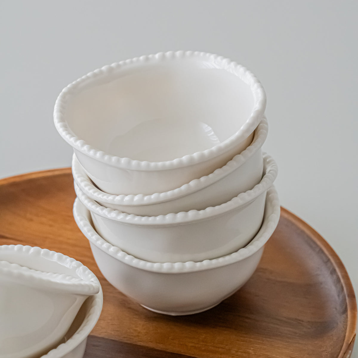 COUPELLES APERITIFS PEARLS BLANC | 9CM | 6 PIECES