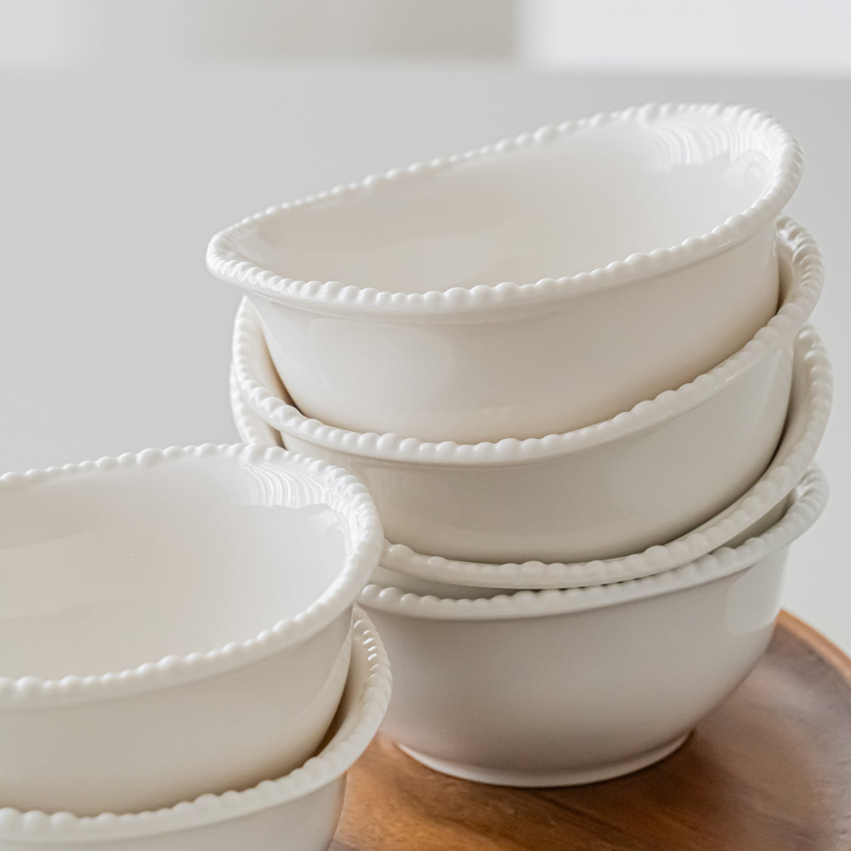COUPELLES APERITIFS PEARLS BLANC | 11.6CM | 6 PIECES
