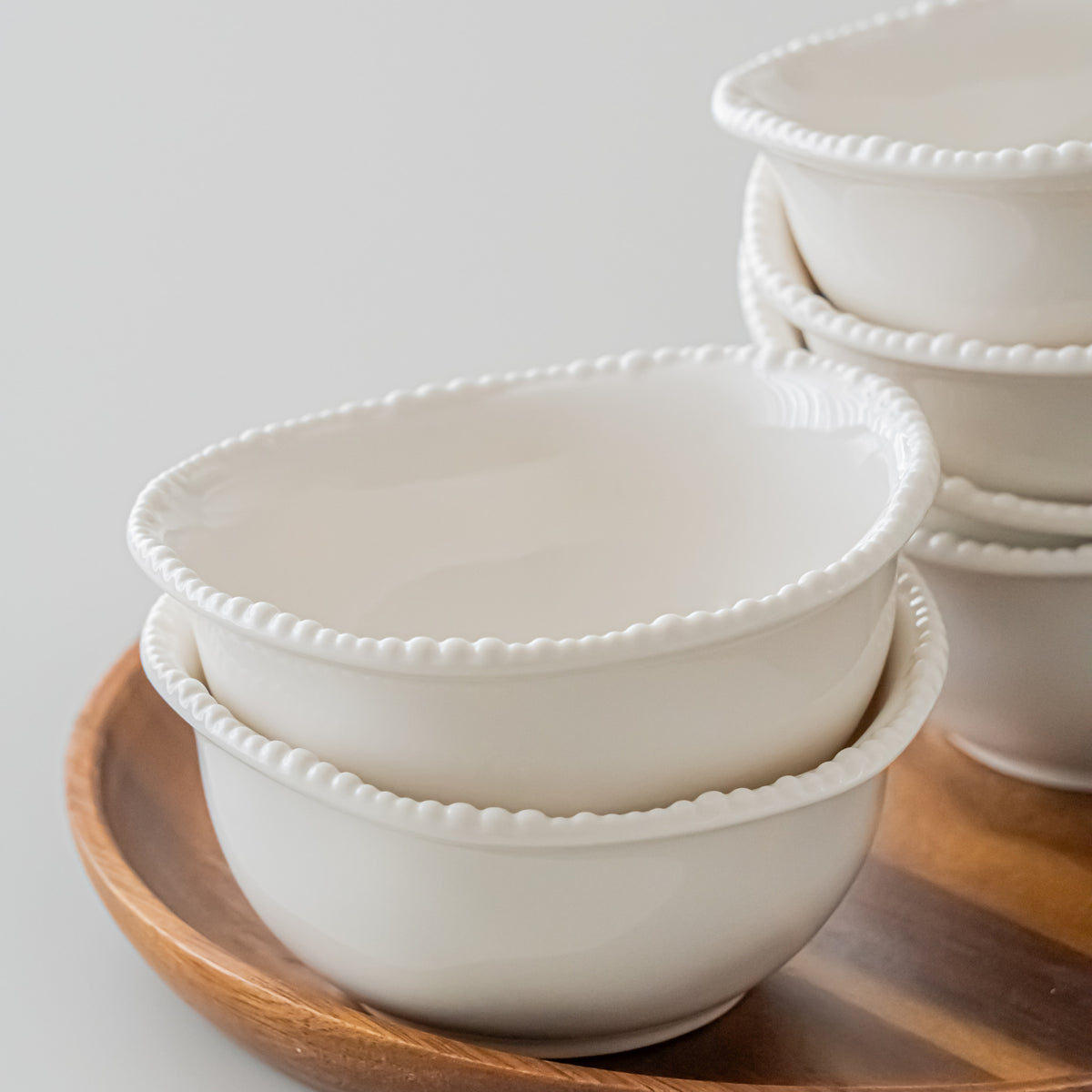 COUPELLES APERITIFS PEARLS BLANC | 11.6CM | 6 PIECES