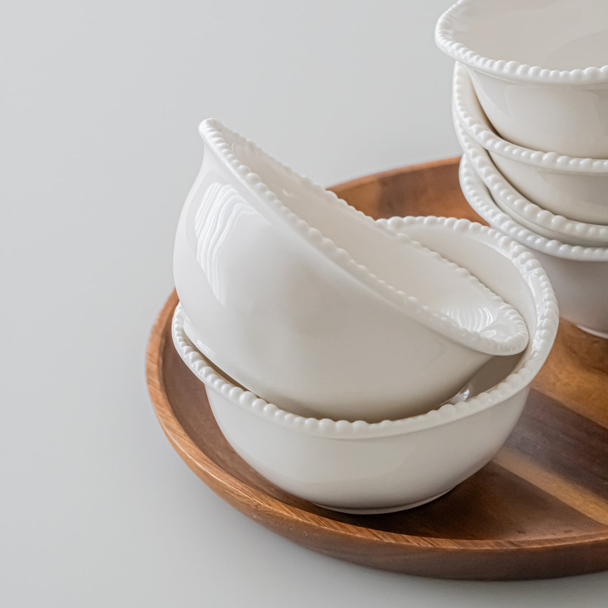 COUPELLES APERITIFS PEARLS BLANC | 11.6CM | 6 PIECES