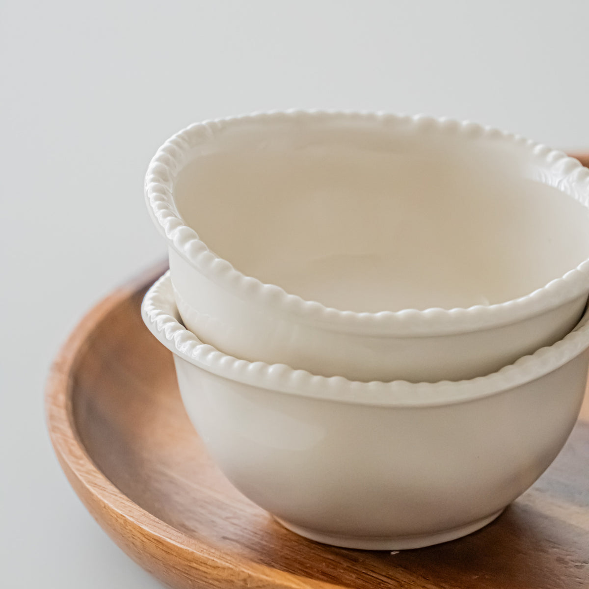 COUPELLES APERITIFS PEARLS CREME | 9CM | 6 PIECES