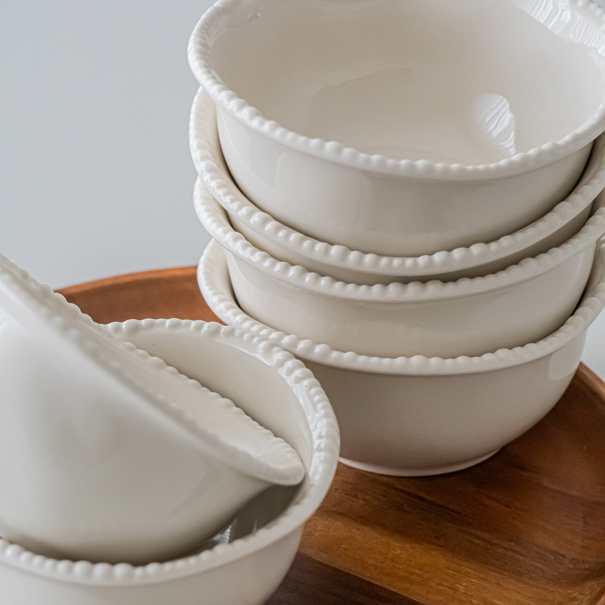 COUPELLES APERITIFS PEARLS CREME | 11.6CM | 6 PIECES