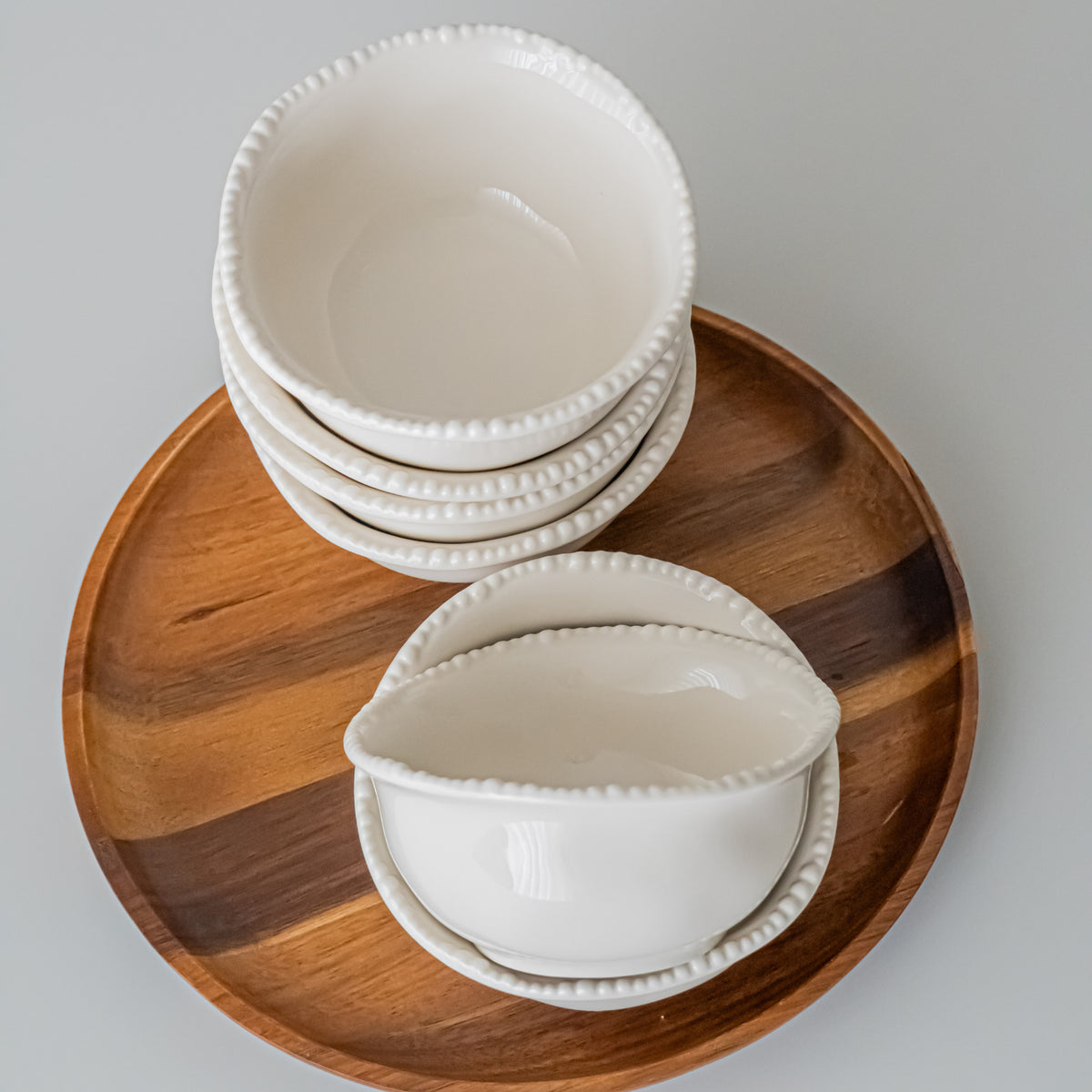 COUPELLES APERITIFS PEARLS CREME | 11.6CM | 6 PIECES