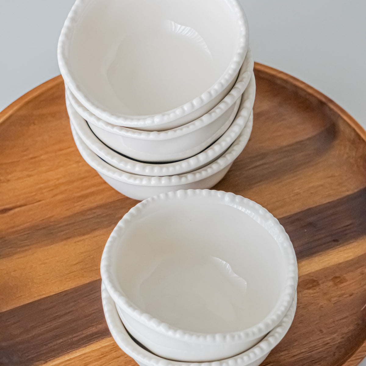 COUPELLES APERITIFS PEARLS CREME | 9CM | 6 PIECES