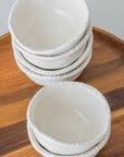 COUPELLES APERITIFS PEARLS CREME | 9CM | 6 PIECES