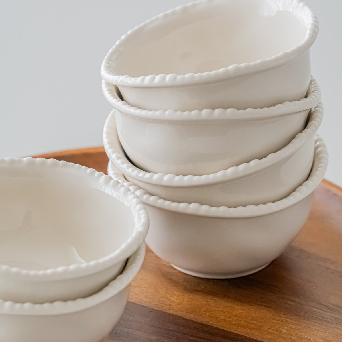 COUPELLES APERITIFS PEARLS CREME | 9CM | 6 PIECES