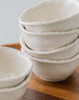 COUPELLES APERITIFS PEARLS CREME | 9CM | 6 PIECES