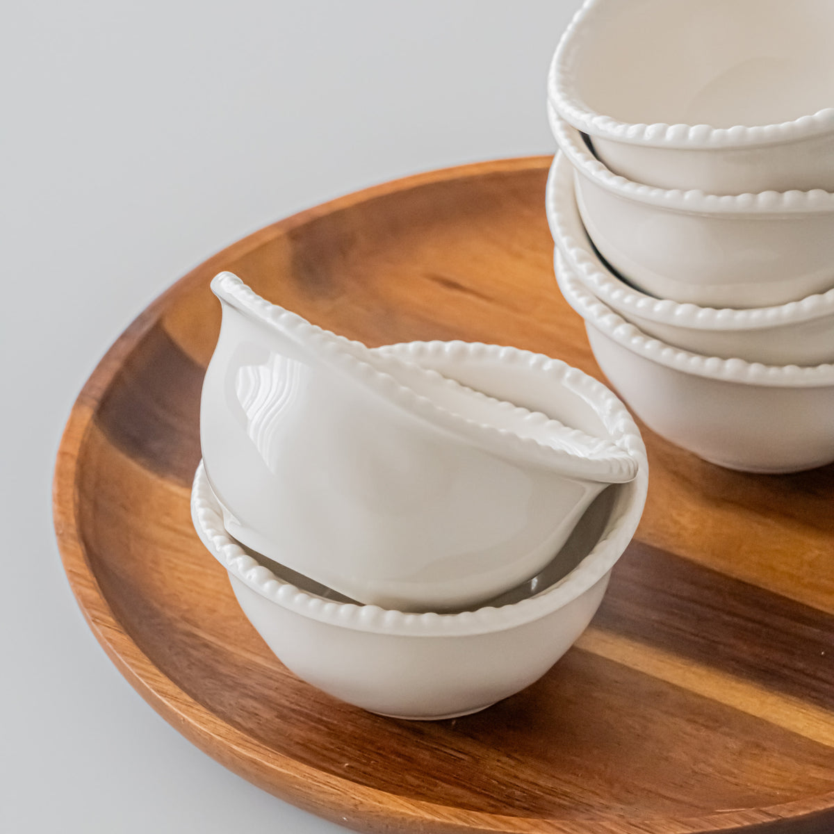 COUPELLES APERITIFS PEARLS CREME | 9CM | 6 PIECES