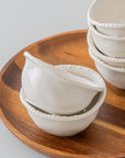 COUPELLES APERITIFS PEARLS CREME | 9CM | 6 PIECES