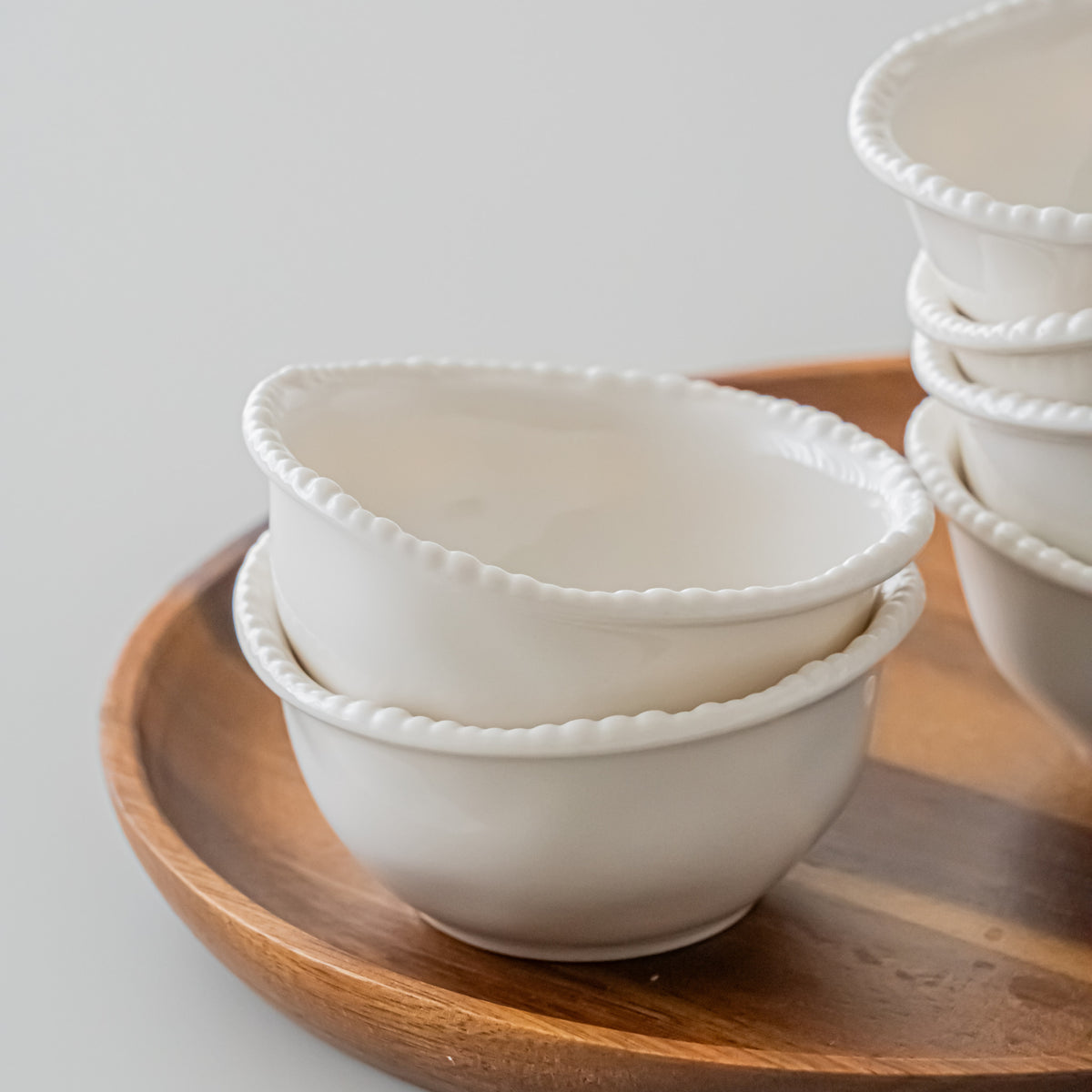 COUPELLES APERITIFS PEARLS BLANC | 9CM | 6 PIECES