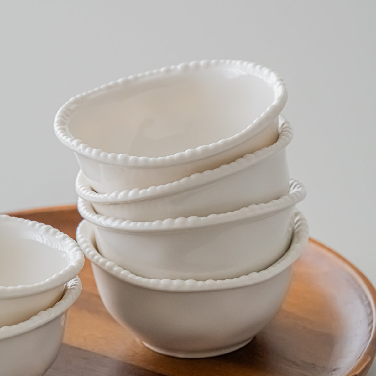 COUPELLES APERITIFS PEARLS BLANC | 9CM | 6 PIECES