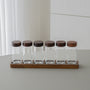 LOT DE 6 POTS A EPICES AVEC SUPPORT ACACIA JAR | 7 PIECES
