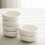 SET OF 6 DIVA WHITE SNACK BOWLS | 12CM