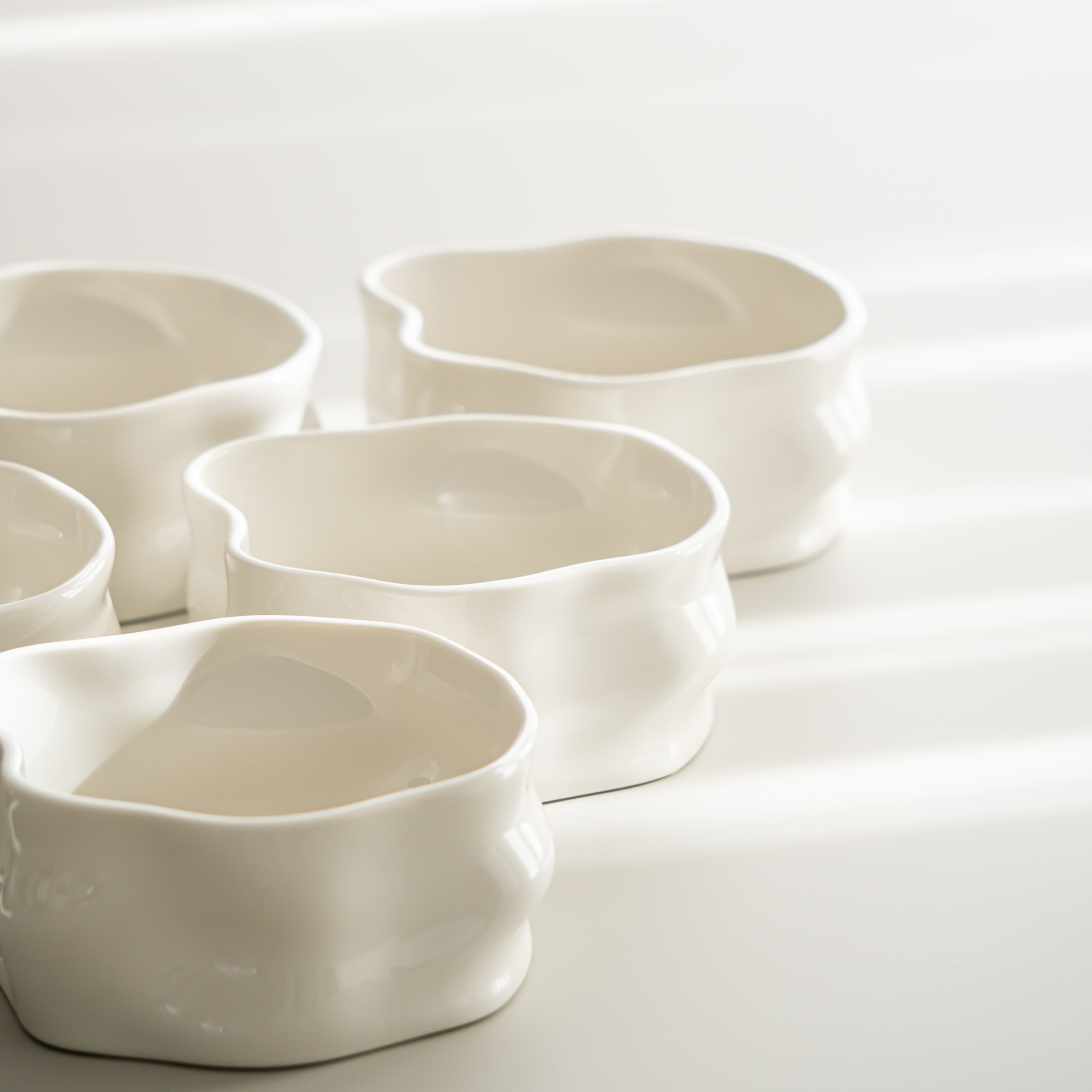 LOT DE 6 COUPELLES/SNACK BOWL NORDIC BLANCHE 12CM | 310ML