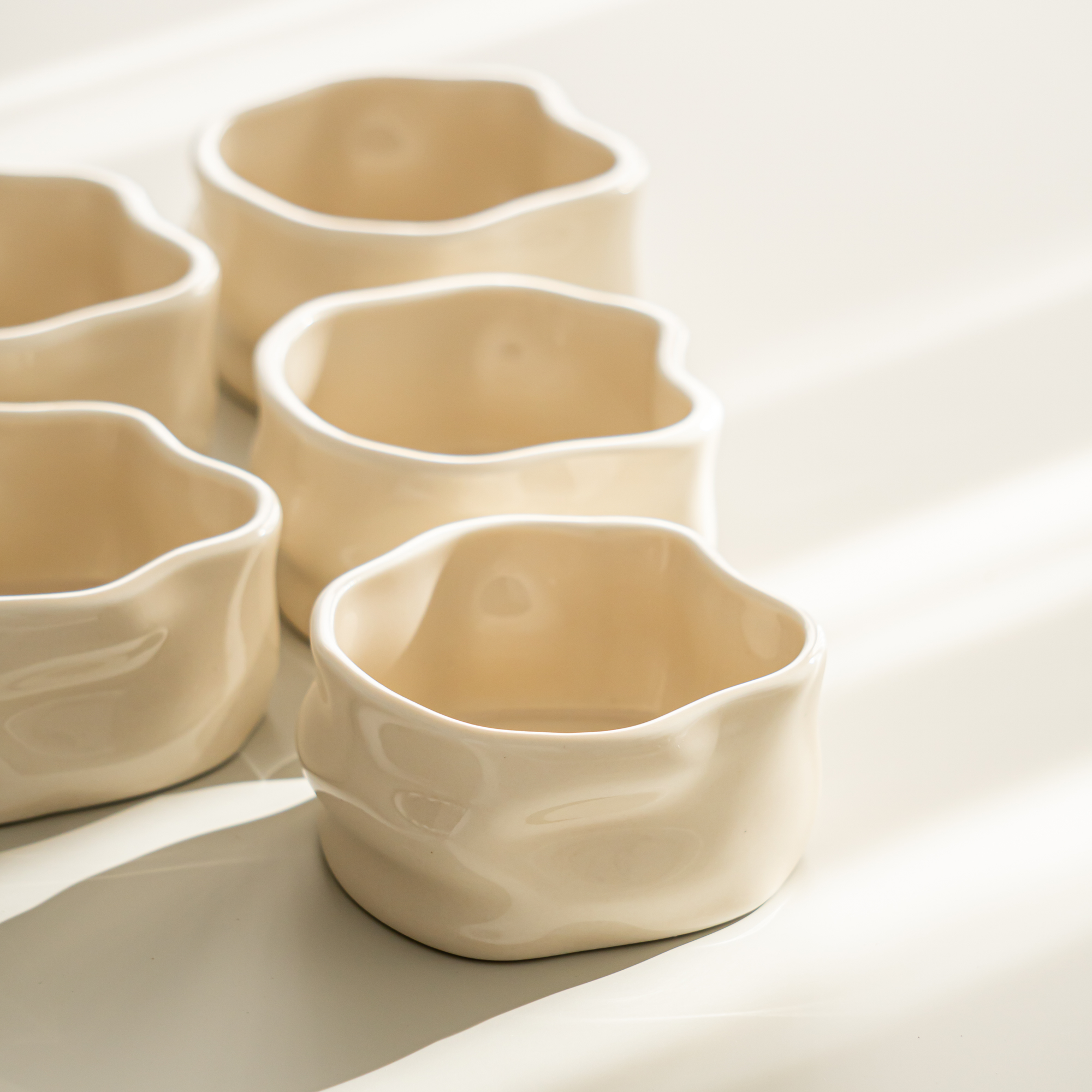 LOT DE 6 COUPELLES/SNACK BOWL NORDIC CREME 8CM | 110ML